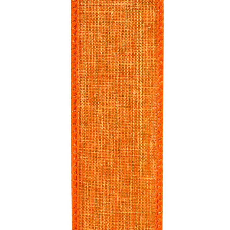 Everyday Linen Orange Wire Edge Ribbon