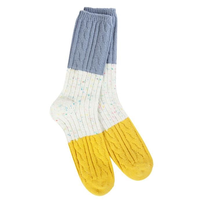 Fuzzy &amp; Cable Weekend Collection Crew Socks