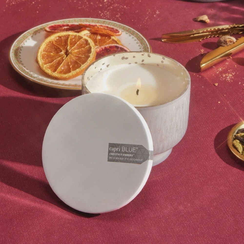 Capri Blue 10oz Inverted Chestnut Embers Candle