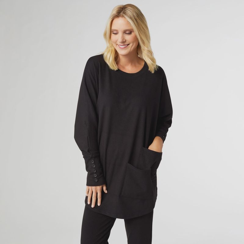 Coco &amp; Carmen Weekend Brushed Double Pocket Sweater