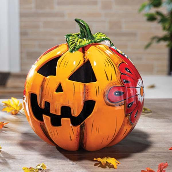Talavera Floral Orange Pumpkin