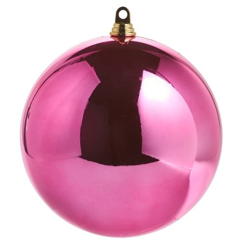 10&quot; Fuchsia Ball Ornaments, Type: Shiny
