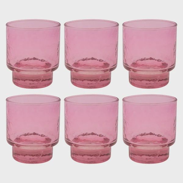 Catalina Raspberry Glasses, Type: Stacking Glass