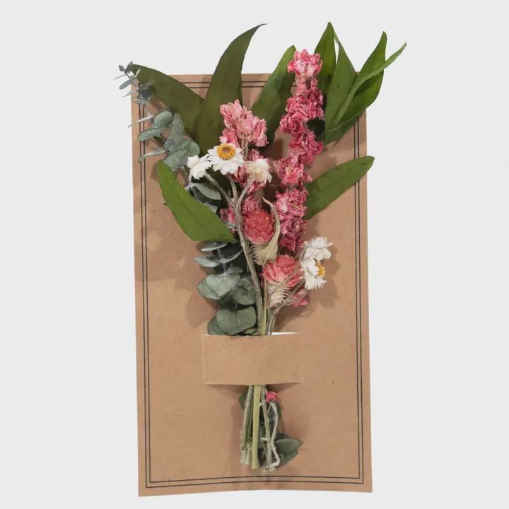 Eucalyptus &amp; Pink Larkspur Mini Bouquet