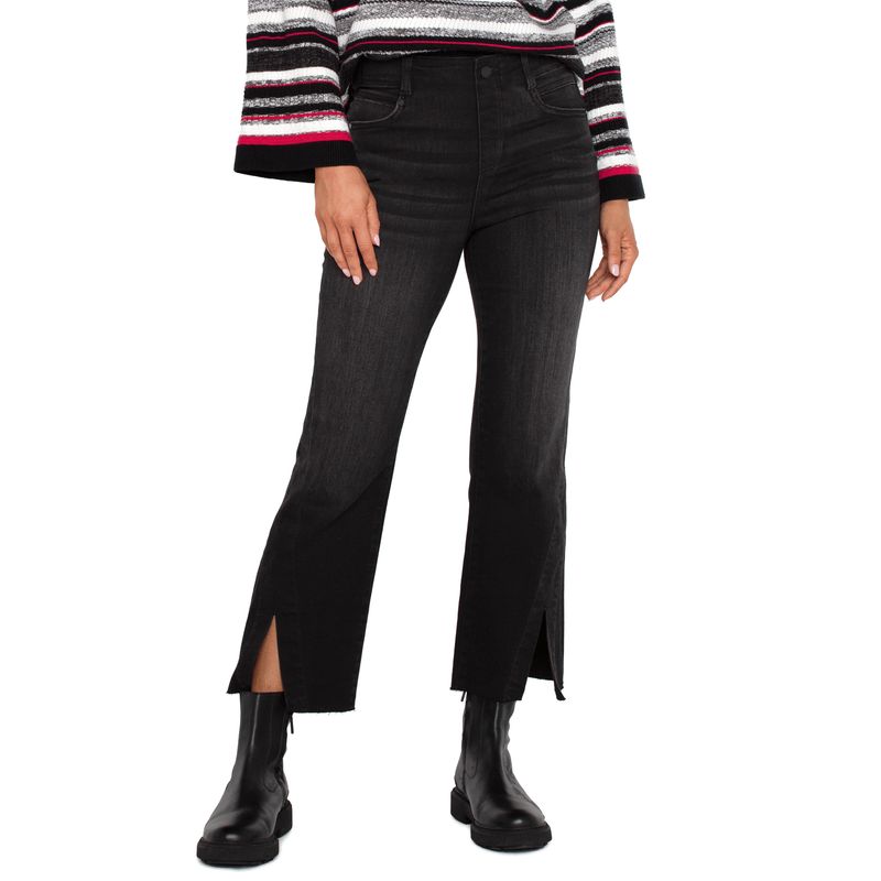 Liverpool Lost Creek Black Gia Glider Crop Jeans