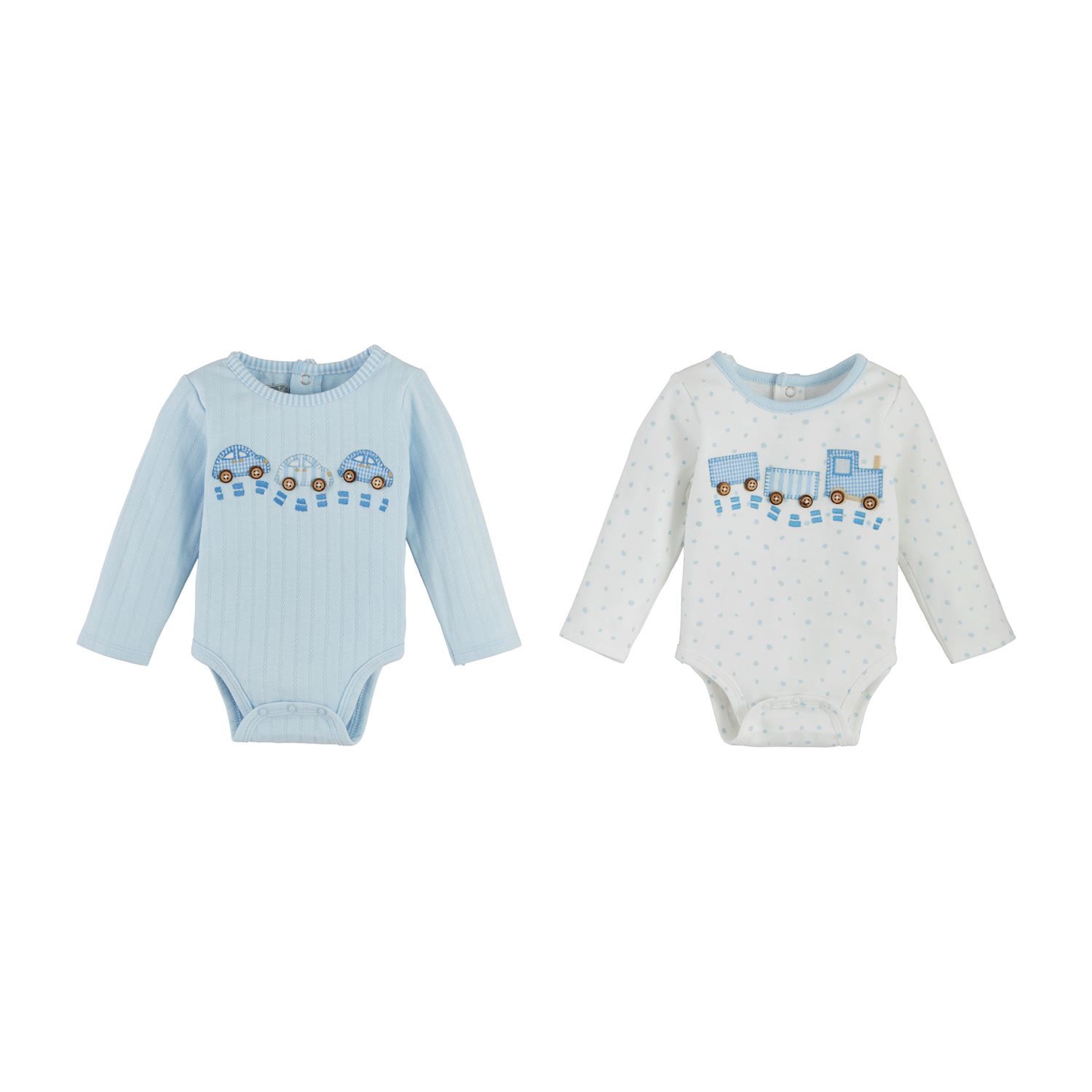 Blue Train Crawler Onesie