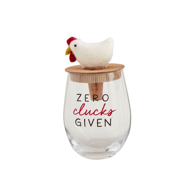 Funny Animal Wine Glass &amp; Topper Set