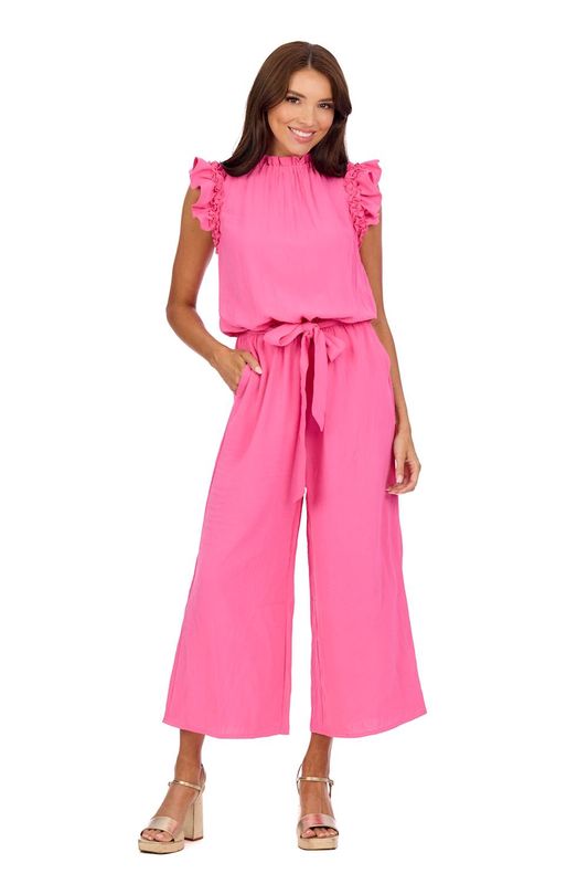 Mudpie Arlette Pink Jumpsuit