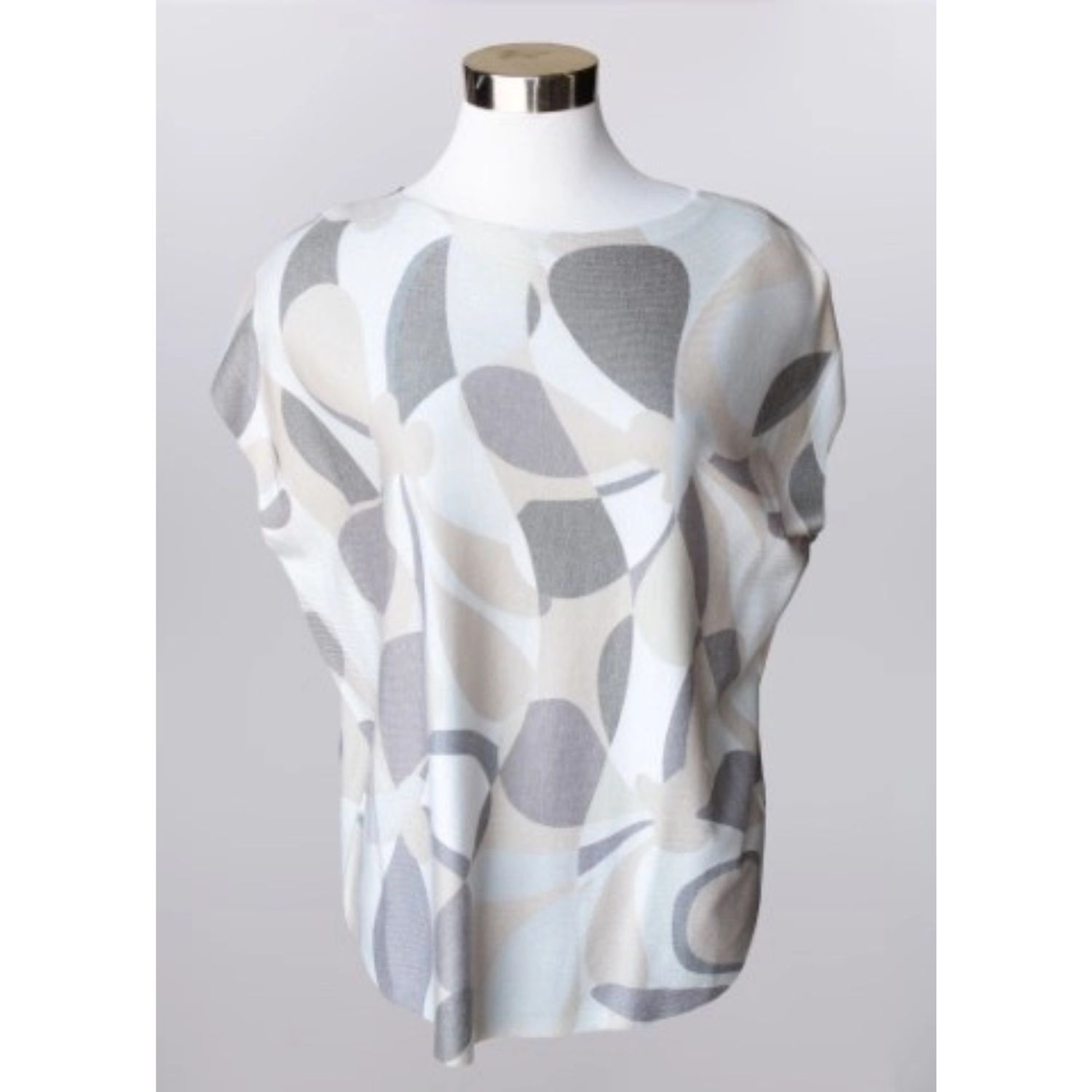 Keren Hart Grey Floral Tank Knit Top
