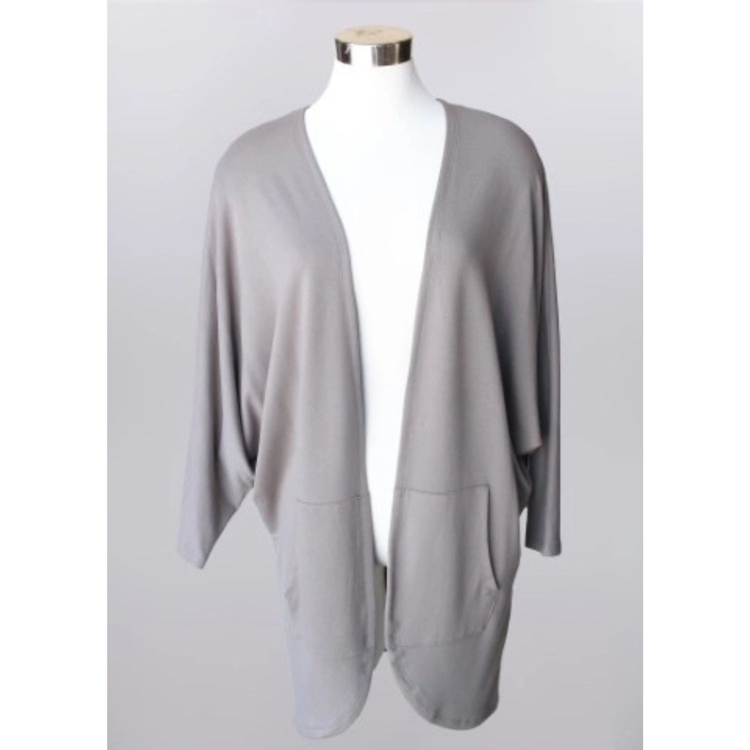 Keren Hart Taupe Open Front Cardigan