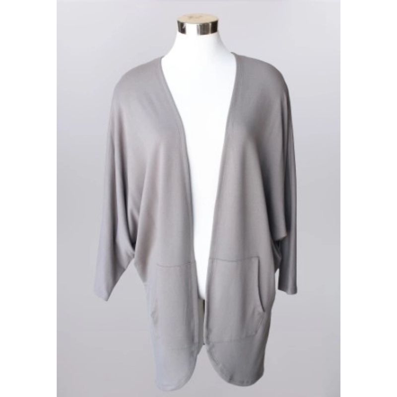 Keren Hart Taupe Open Front Cardigan