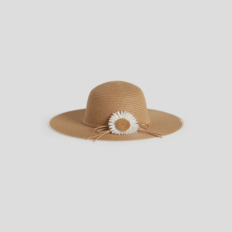Coco &amp; Carmen Eileen Natural Sun Hat With Flower