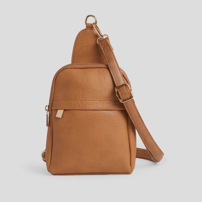 Coco &amp; Carmen Tan Cognac Talia Sling Bag