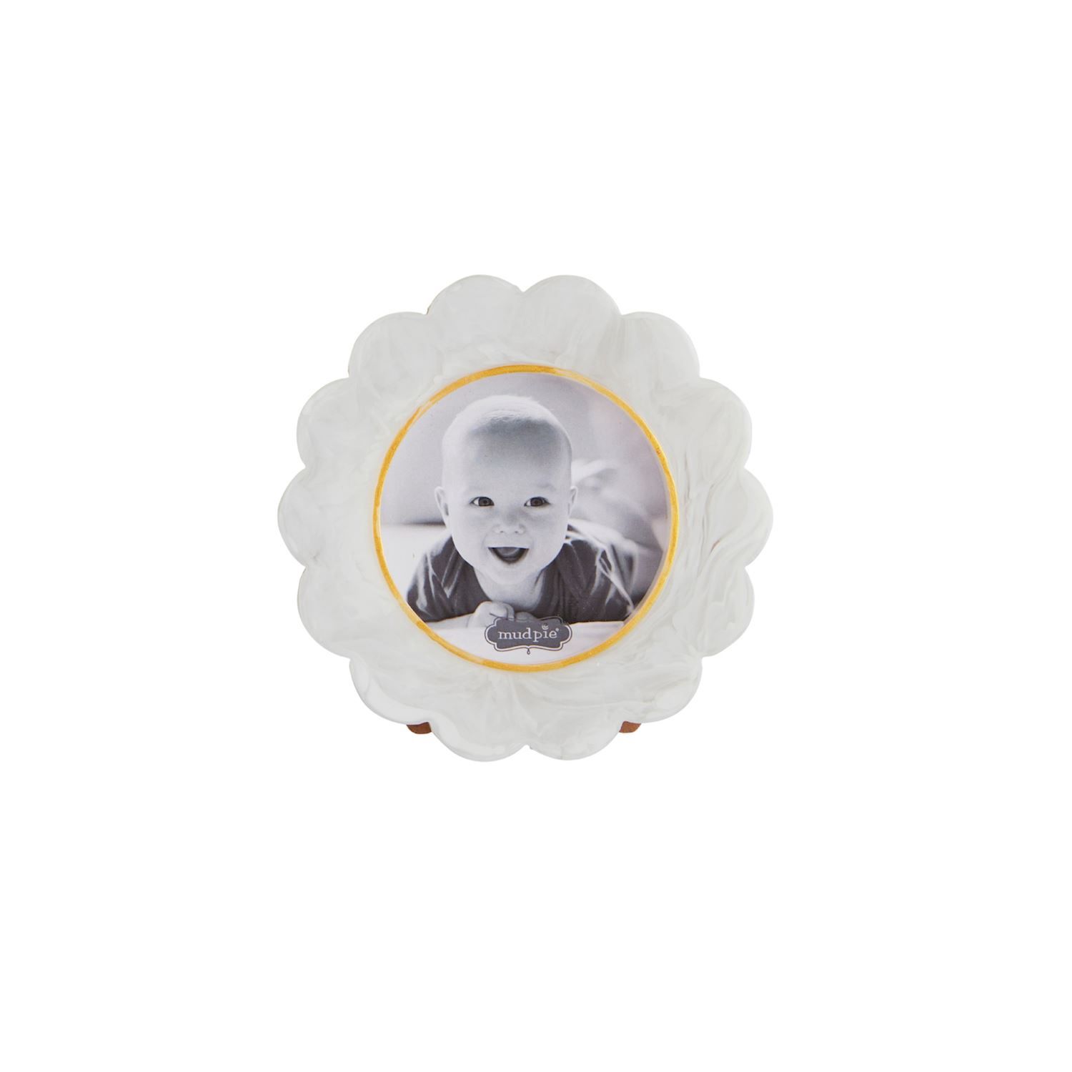 Scallop Resin Small White Frame