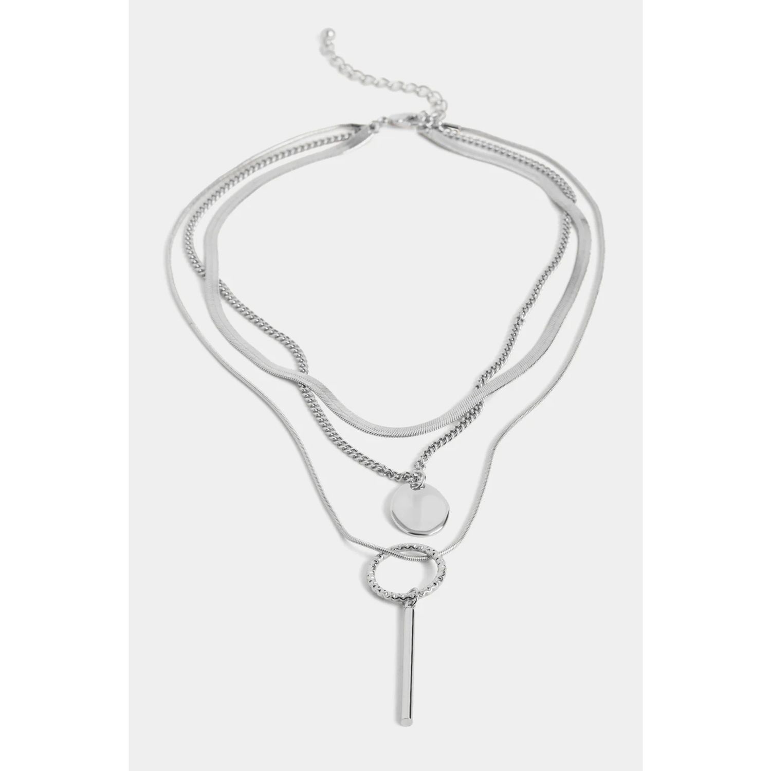 Coco &amp; Carmen Matilda Layered Necklace Set, Colour: Silver