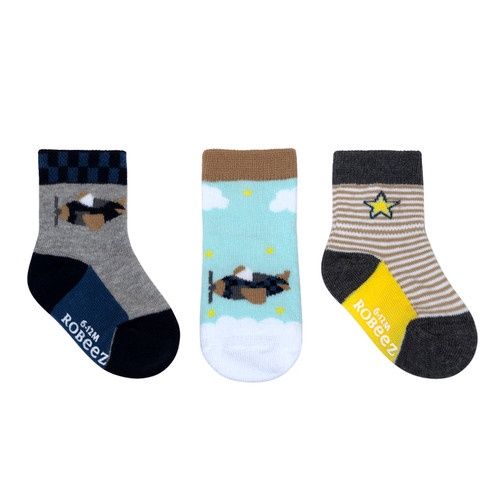 Robeez I&#39;m Heli-Cute Helicopter Set of 3 Socks