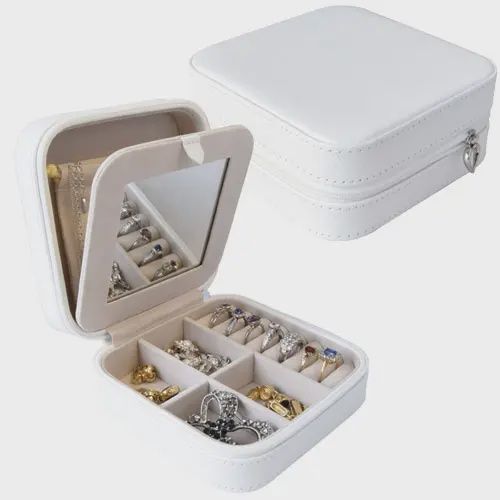 Vegan Leather Travel Jewelry Case