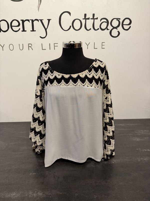 Dantelle Crochet Open Sleeve Tops