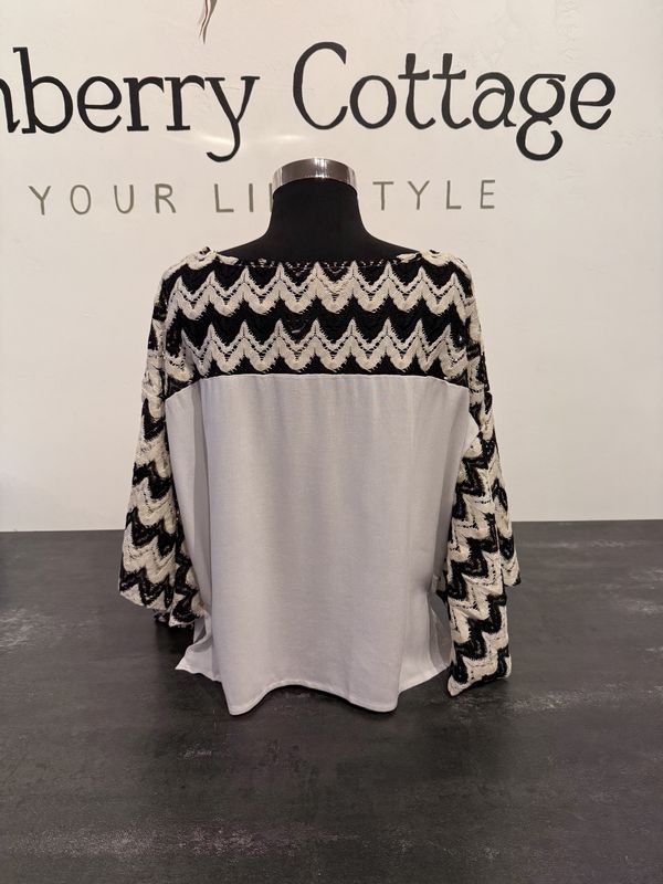 Dantelle Crochet Open Sleeve Tops