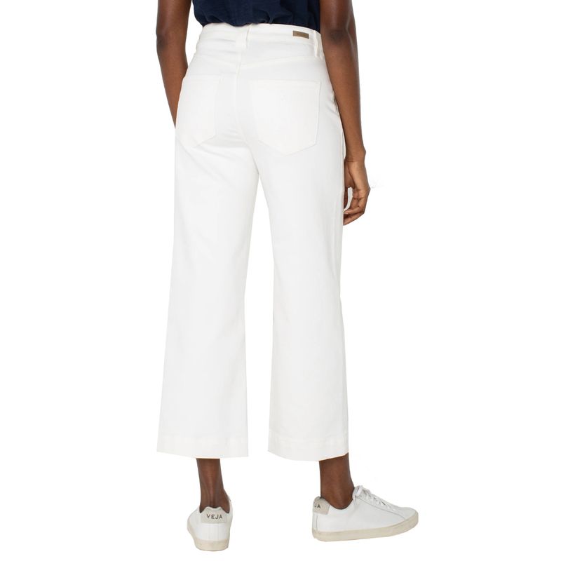 Liverpool Bone White Stride High Rise Wide Leg Pants