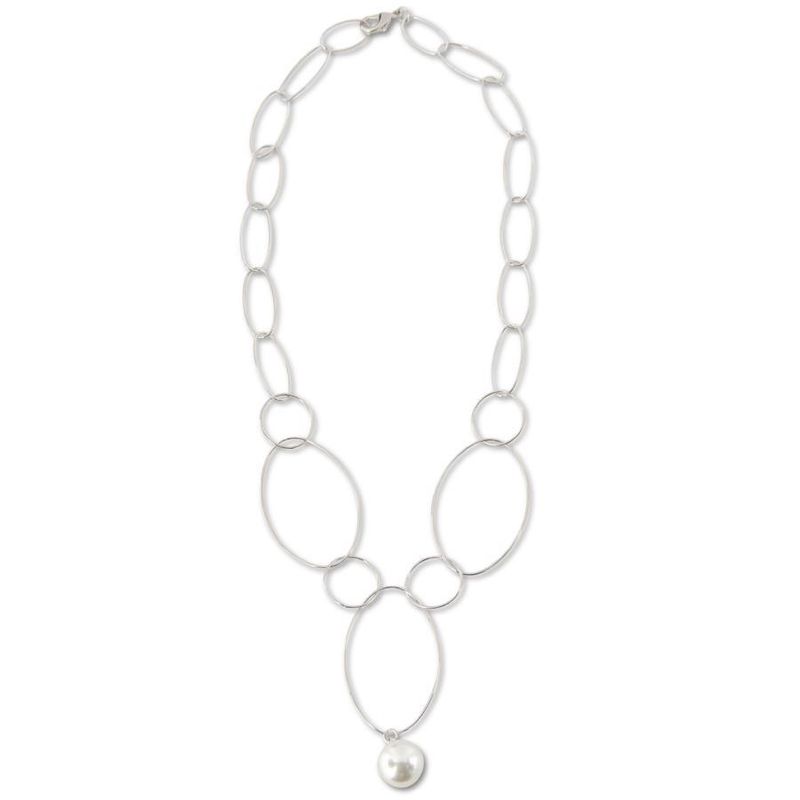 Delicate Chain Pearl Pendant Necklace