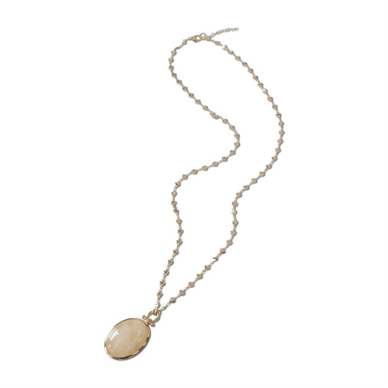 Heart Chain Rose Quartz Pendant Necklace