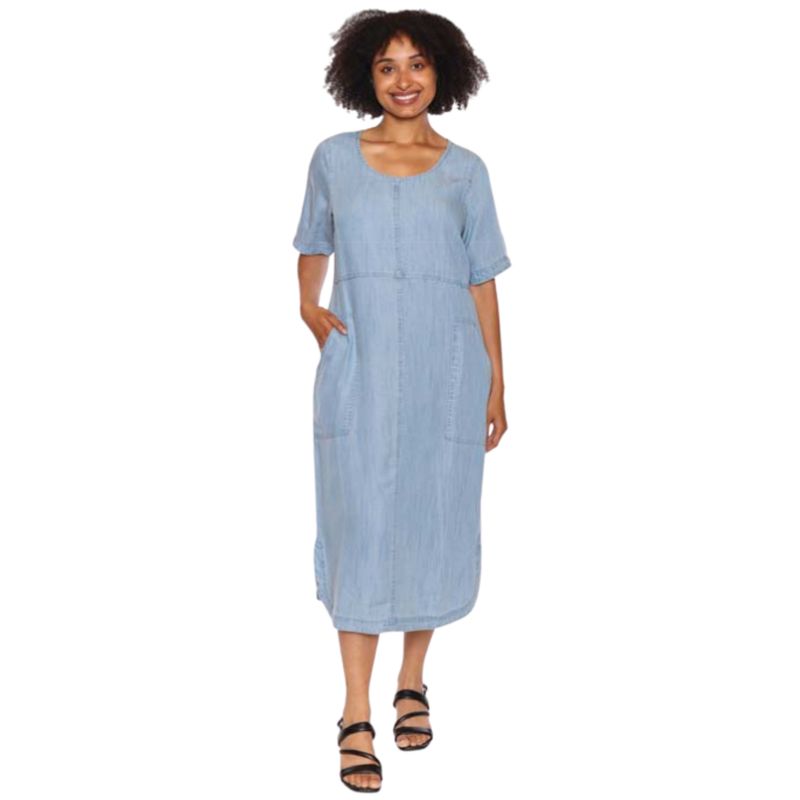Papa Fashions Denim Long Dress