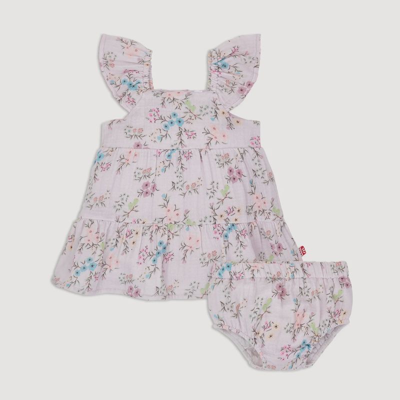 Emily Cotton Floral Dress &amp; Diaper Cover