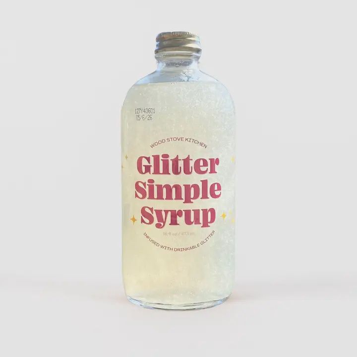 Wood Stove Kitchen Glitter Simple Syrup