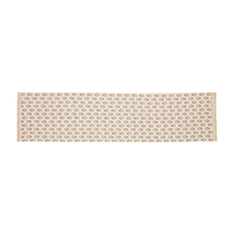 Taupe Block Print Runner