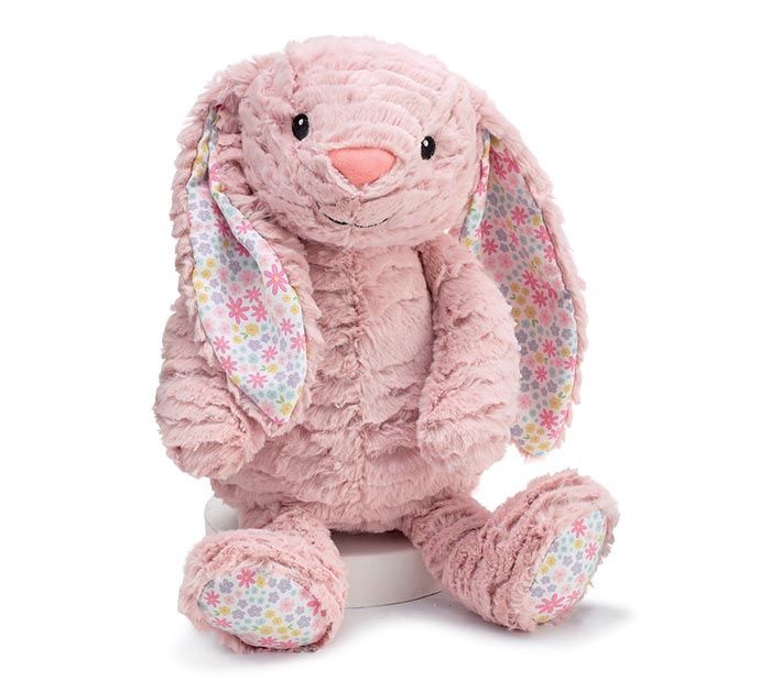 Dusty Pink Rose Bunny With Floral Ears