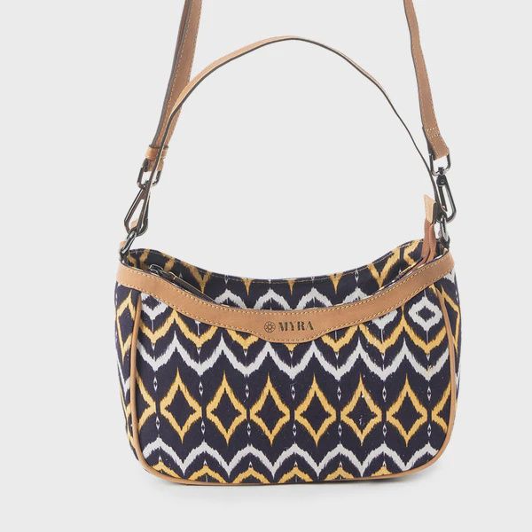 Harvest Black Chevron Crossbody Bag