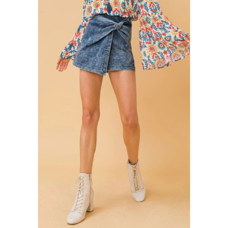 Flying Tomato Acid Wash Skort