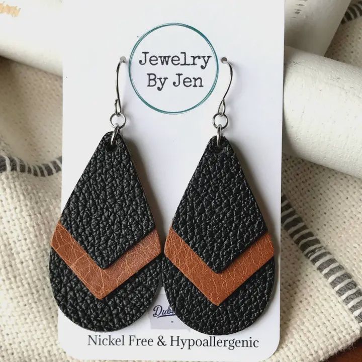 Triple Stacked Teardrop Earrings