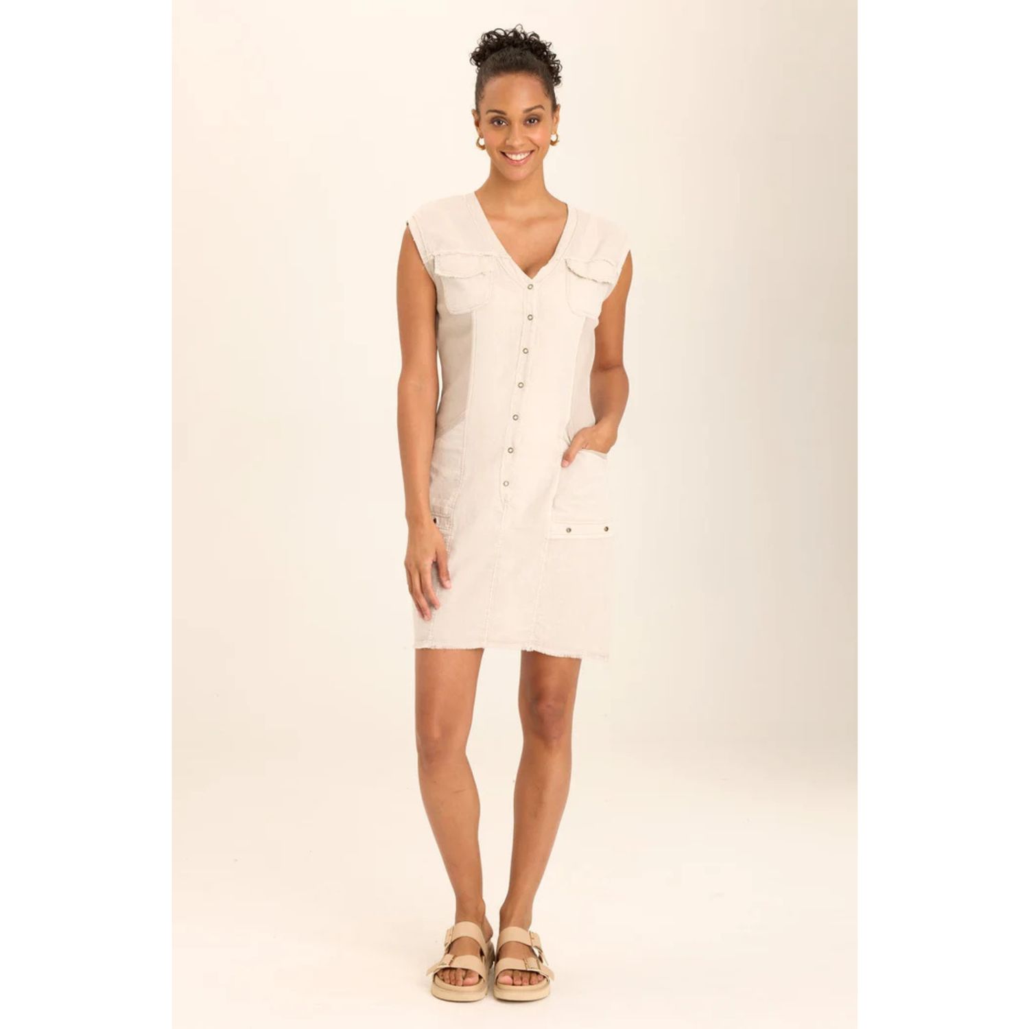 Wearables Grey Linen Austen Dress