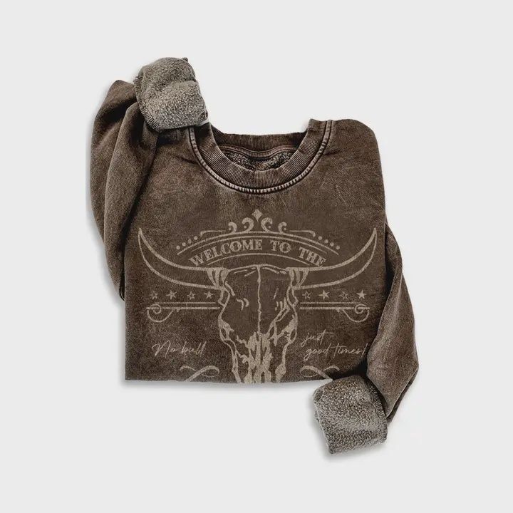 Heart &amp; Love Welcome To The Rodeo Mineral Sweatshirt