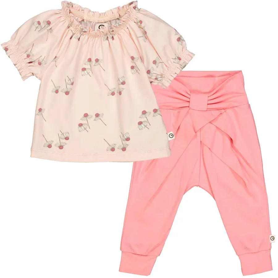 Chamomile Puff Sleeve T-Shirt &amp; Bow Leggings