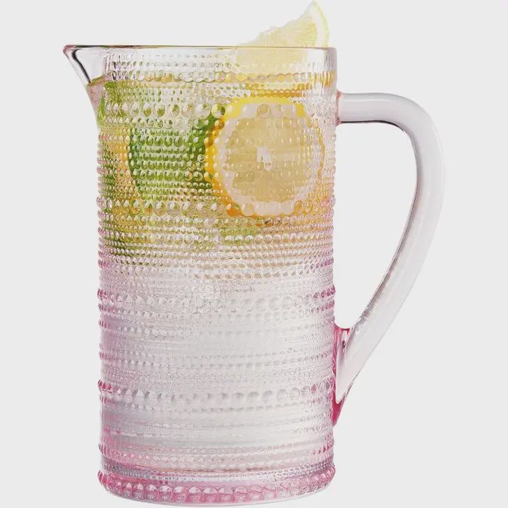 Pink Hobnail Pitcher