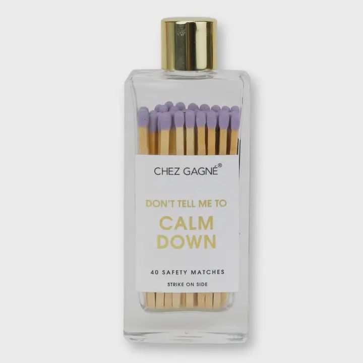Snarky Glass Bottle Matchsticks, Type: Calm Down