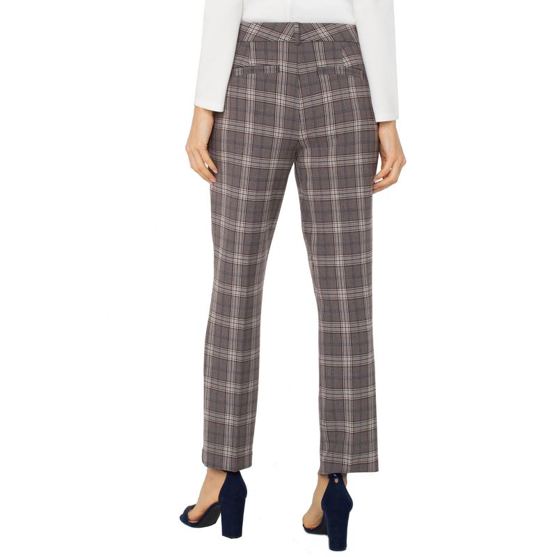Liverpool Brown Plaid High Rise Kelsey Trouser