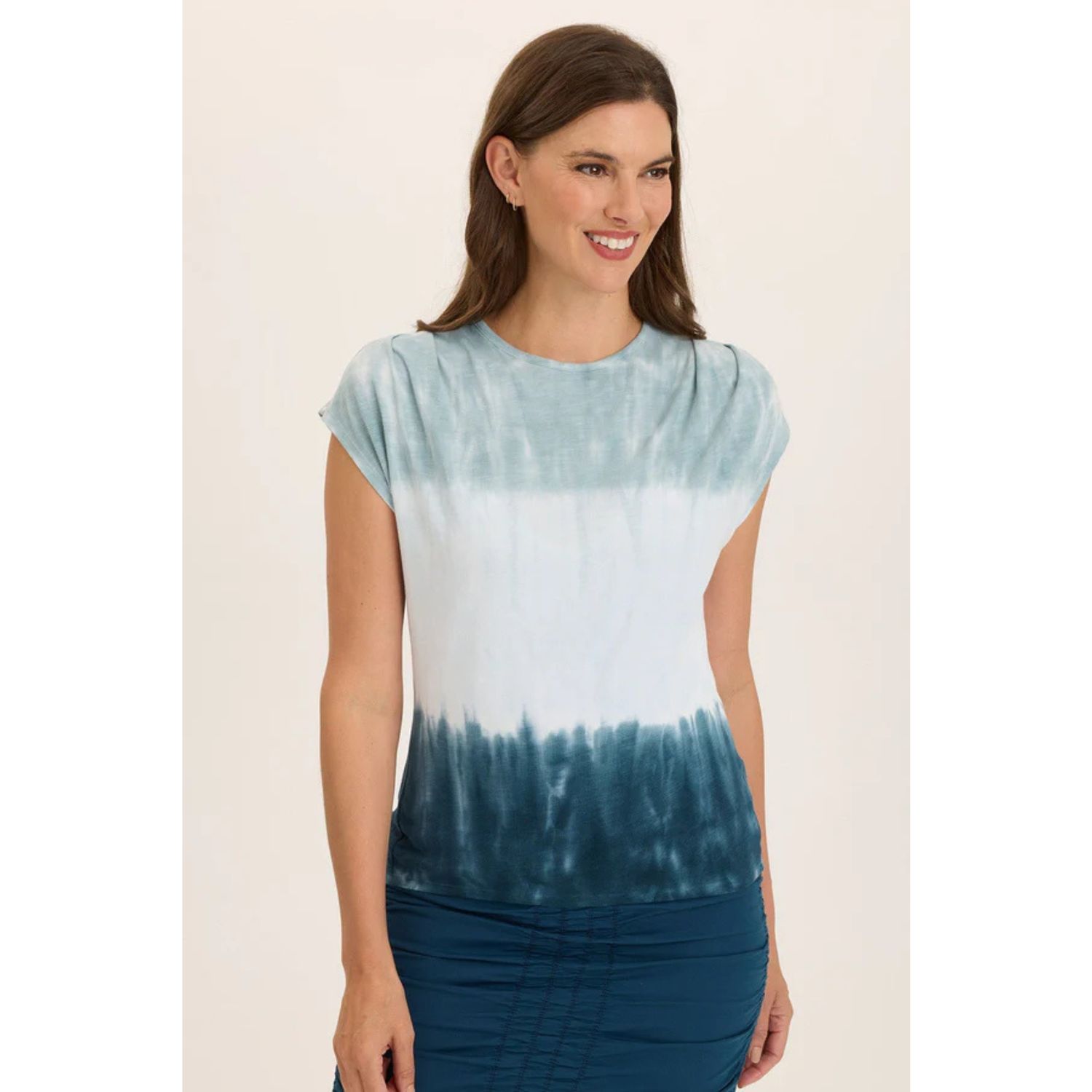 Wearables Blue Ombre Slub Arwen Top