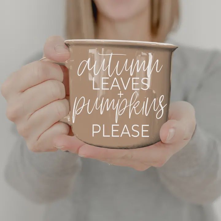 Fall Quote Stoneware Mugs, Type: Autumn Leaves