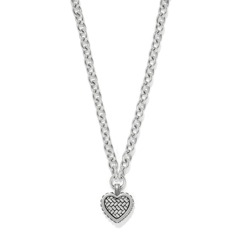 Pretty Tough Bold Woven Heart Necklace