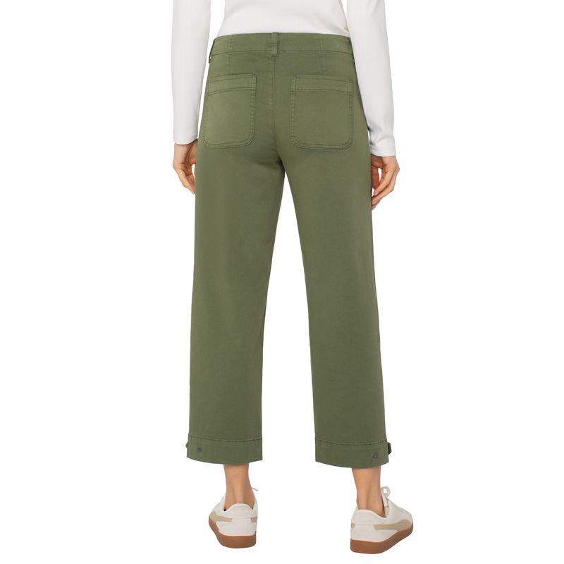 Liverpool Forest Shade Green Utility Crop Pants