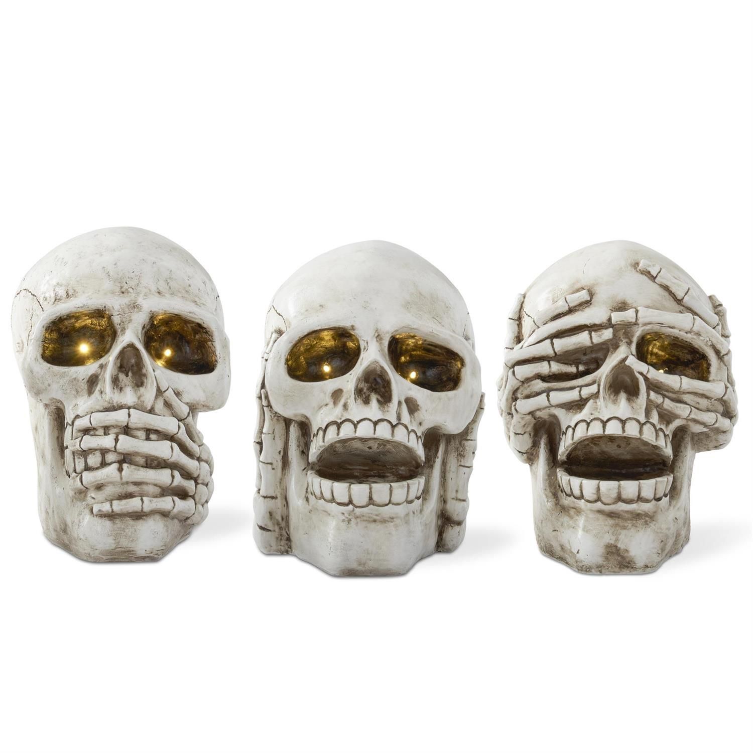 Speak No Evil LED Skulls