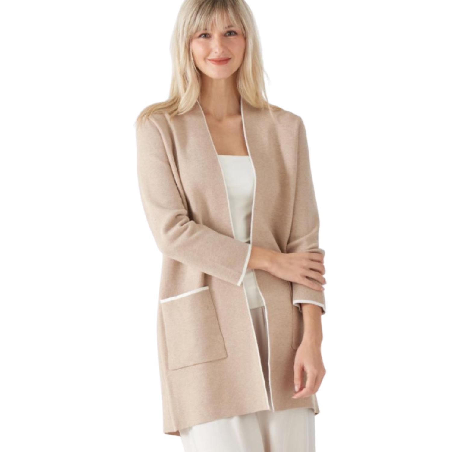 Brown Open Cardigan Sweater Jacket Jacket