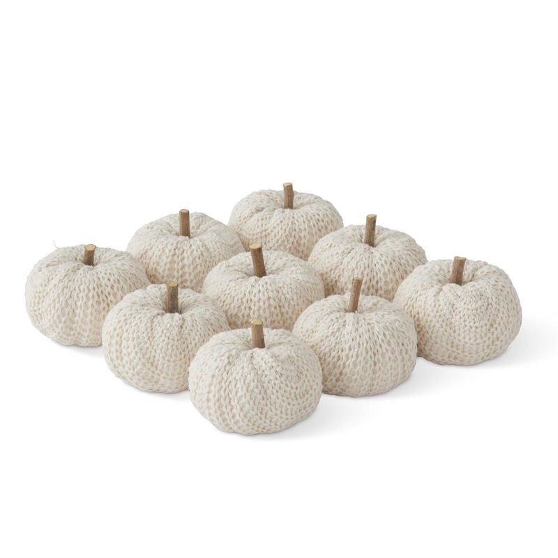 Cream Cotton Knit Filler Pumpkins