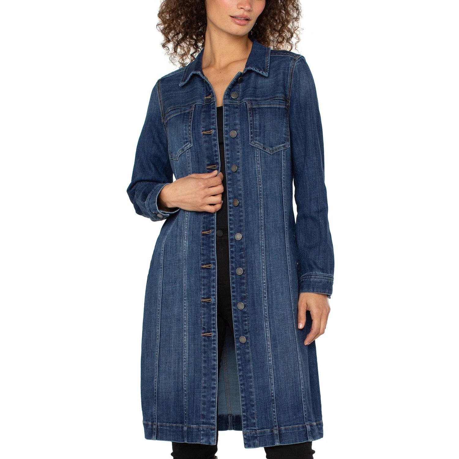Liverpool Centerbrooke Long Jean Trucker Jacket
