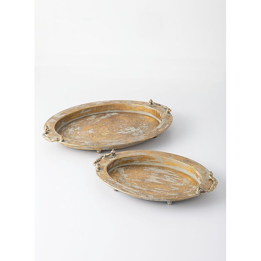 Brushed Gold Oval Tray