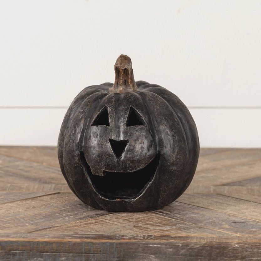 8&quot; Big Mouth Jack O&#39; Lantern Pumpkin, Colour: Black
